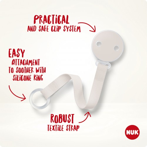 NUK Disney Winnie the Pooh Soother Band for Pacifier with or without Ring | 0 months+ | Pacifier Chain 
